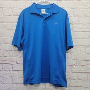 Ducks Unlimited 75th Anniversary Polo Shirt L Blue Gorpcore‎ Outdoor Performance